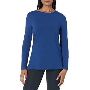 Amazon Essentials Women's Tech Stretch T-shirt met lange mouwen,marineblauw,S-M