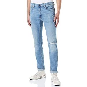 HUGO Heren 734 Jeans_Broeken, Turquoise/Aqua445, 29W / 34L