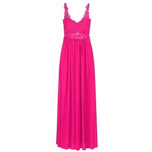 ApartFashion APART avondjurk van chiffon, kant en mesh, fuchsia, S