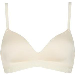 EMPORIO ARMANI Woman's Iconic Microfiber Gewatteerde Driehoek BH Wit M, Wit, M