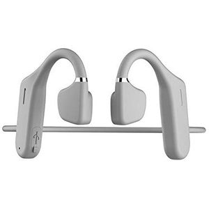 MoreChioce Bluetooth Beengeleiding Draadloze Oortelefoon, Bluetooth 5.0 Headset Stereo Open Oor Headset Waterdichte Draadloze Oortelefoon voor Sport Fietsen Running Fitness, Grijs
