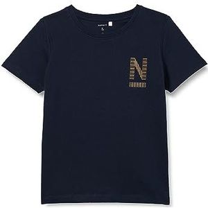 NAME IT Jongens NkLasto Ss Top T-shirt, Dark Sapphire, 122/128 cm
