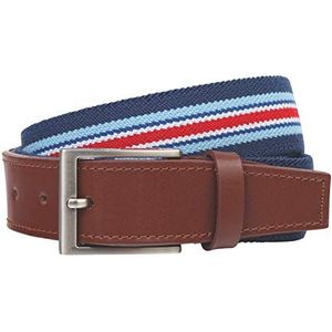 LINDENMANN Uniseks riem, blauw-rood-wit, 90 cm