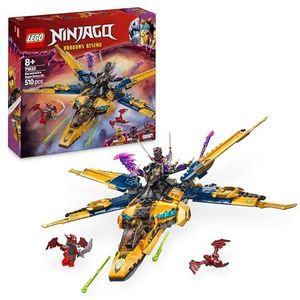 LEGO NINJAGO Ras en Arins superstormvliegtuig, bouwset voor kinderen met afneembare drone, combivoertuig met 3 minifiguren, cadeautip voor jongens en meisjes vanaf 8 jaar 71833