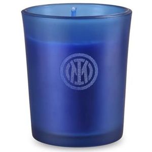 Inter - Geurkaars van glas met het logo van de Inter, geur sandelhout. Nerazzurra sfeer voor alle gelegenheden. Officieel product Inter