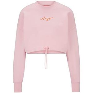 HUGO Dames Delive Sweatshirt, Light/Pastel Pink685, XS, Licht/Pastel Pink685, XS