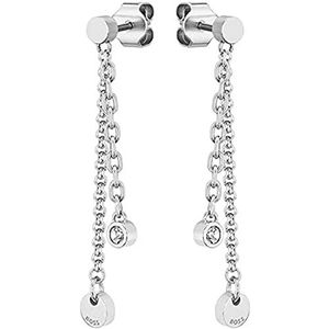 BOSS Sieraden Dames IRIS Collection Dangle & Drop Oorbellen Roestvrij staal - 1580332, Eén maat, Roestvrij staal, Geen edelsteen