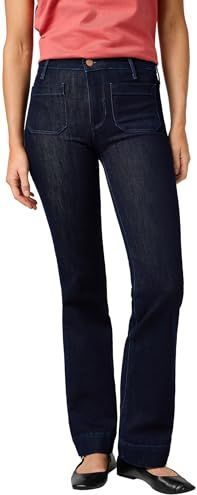 Wrangler Dames Jeans Flare, Flare Fit, uitlopende pijpen, Soft Moonlight, 24W x 32L