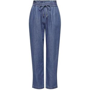 ONLY Women's ONLBEA Life HW Elastic String DNM BJ Jeansbroek, Medium Blue Denim, XS/32, blauw (medium blue denim), (XS) W x 32L