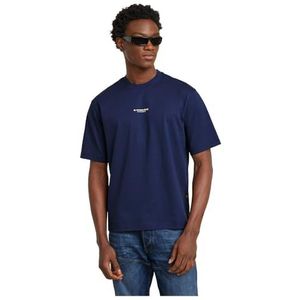 G-STAR Heren Center Chest Boxy T-shirt, Blauw (Imperial Blue D24780-c336-1305), S