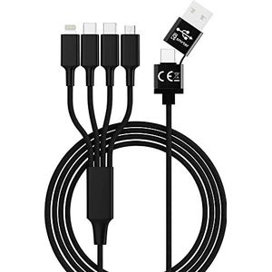 Smrter USB-oplaadkabel USB-A-stekker, USB-C-stekker, USB-C®-stekker, USB-C®-stekker, USB-Micro-B 3.0-stekker, Apple Lightning-stekker 1.