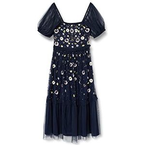 Frock and Frill Dames verfraaide jurk speciale gelegenheid, marine, 12, marineblauw, 38