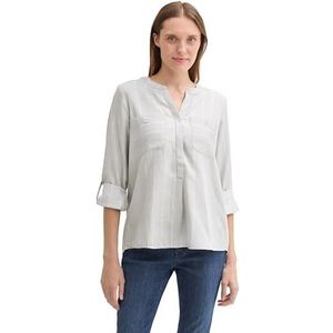 TOM TAILOR Damesblouse, 36620 - Grey Lurex Stripe, 36