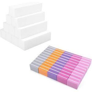 Buffer nagelblok, vierkante spons, professionele nagelbuffer, voor nagelstudio's, doe-het-zelf thuis (60 stuks)