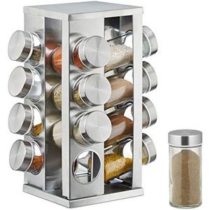 Kruidenrek - Zilver - RVS - 16 Potjes - Draaibaar