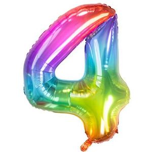 Folat - Folieballon Yummy Gummy Rainbow Cijfer 4-81 cm