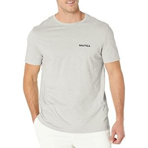 Nautica Men's Short Sleeve Solid Crew Neck T-Shirt, Grey Heather Medium