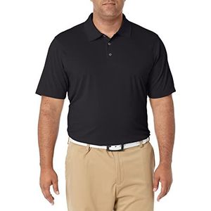 Amazon Essentials Men's Sneldrogend golfpoloshirt met normale pasvorm (verkrijgbaar in grote en lange maten), Zwart, L