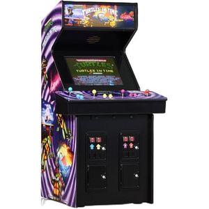 Quarter Arcades Official TMNT Turtles in Time 1/4 Sized Mini Arcade Cabinet by Numskull - Playable Replica Retro Arcade Game Machine - Micro Retro Console