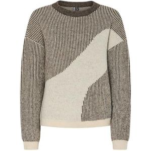 PIECES Dames Pclinna O-hals Loose Knit Pwp Bc, Morel, XS