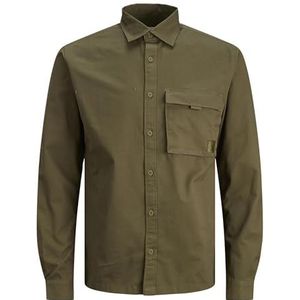 JACK & JONES Heren Jcodust Shirt Ls Sn Vrijetijdshemd, groen (olive night), L