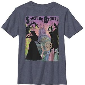 Disney Boys Sleeping Beauty Poster T-shirt, Marine Hei, S