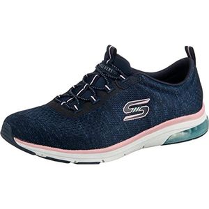 Skechers Skech-air instapsneakers voor dames, Blauw Navy Mesh Hot Smelt Roze Trim Nvpk, 38 EU