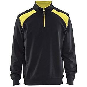 Blaklader 335311589933XS sweater met halve rits 2-kleurig, zwart/geel, maat XS