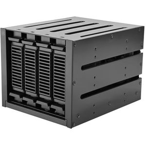 SilverStone Technology SST-FS304B-V, drie 5,25-inch apparaatsleuven op vier 3,5-inch SAS 12G/SATA 6 Gbit/s hot-swap-kooi met ondersteuning voor 9,5 mm Slim ODD