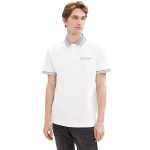 TOM TAILOR Poloshirt voor heren, 20000 - wit, M