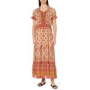 TOORE Dames maxi-jurk met allover-print 15926568-TO01, oranje meerkleurig, M, Maxi-jurk met allover-print, M