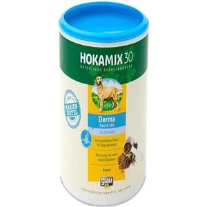 GRAU - het origineel - HOKAMIX30 Derma, bij huidproblemen, voor een glanzende vacht en gezonde huid, 1 verpakking (1 x 750 g), aanvullende voeding voor honden