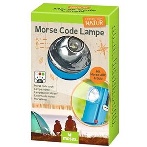 moses. Expedition 9840 Morse Code 9840, zaklamp voor kinderen, zaklamp met Morse-ABC & Quiz, outdoorlamp met 3 kleurmodi, ideaal voor uitstapjes, wandelen, vissen, kamperen en in noodgevallen, blauw