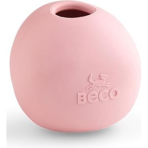 Beco Hondenspeelgoed - natuurlijke rubberen wiebelbal, halen, springende traktatiebal - roze