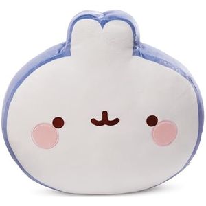 NICI 61167 Kussen MOLANG 35 x 35 x 12 cm wit pluizig knuffeldierkussen voor jongens, meisjes, baby's en liefhebbers van knuffeldieren - ideaal voor thuis, kleuterschool of onderweg