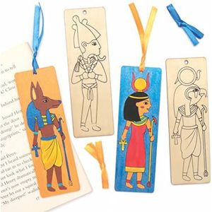 Baker Ross Egyptische Boekenleggers van Hout (8 stuks) Knutselspullen en Knutselsets voor Kinderen