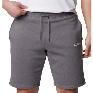 Columbia Heren Logo Fleece Shorts City Grey Heather, S, City Grey Heather, S