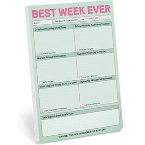 Knock Knock Best Week Ever Pad, Wekelijkse Agenda en Planning Pad voor Takenlijsten (Pastel Versie), 6 x 9 inch