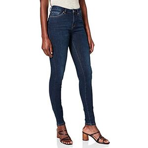 SELECTED FEMME Skinny Fit Jeans voor dames, halfhoge taille, blauw (Dark Blue Denim), 25W x 32L