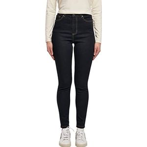 Urban Classics Dames Organic High Waist Skinny Jeans Shorts Dames, Donkerblauw Raw, 28