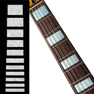 Inlaystickers Fret Markers voor gitaren & bas - Jazz Bass Blocks - White Pearl, FB-101J-WT