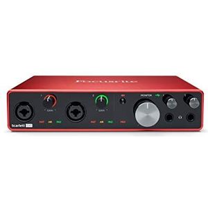 Focusrite Scarlett 8i6 3rd Gen USB-audio-interface voor opnames, liedjes schrijven, streamen, hifi, studiokwaliteitsopnames met transparante playback