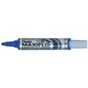 Pentel Maxiflo MWL5M-CO droogdoekmarkering, blauw, doos van 12