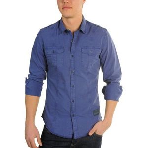 Calvin Klein Jeans Heren vrijetijdshemd, CMH364 WL12A, blauw (721), 48