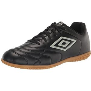 UMBRO Classico Xi Ic Voetbalschoen voor heren voor gebruik binnenshuis, zwart grijs, 40 EU