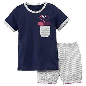 CALIDA Tweedelige pyjama voor meisjes met flamingo, blauw (Peacoat Blue 488), 104 cm