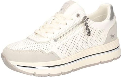MUSTANG Sneakers laag  grijs / wit