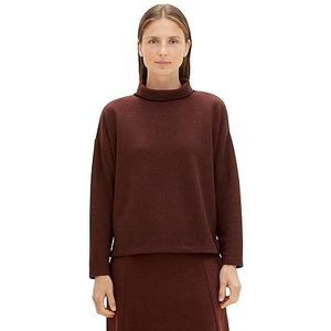 TOM TAILOR Sweatshirt voor dames, 32404 - Raisin Melange, XXS