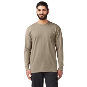 Dickies Mens Big & Tall Long-Sleeve Heavyweight Crew-Neck T-Shirt Work Utility t Shirts, Desert Sand, X-Large Tall US