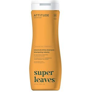 ATTITUDE Volume- en glansshampoo voor haar, EEG-getest, dermatologisch getest, plantaardige en minerale ingrediënten, veganistische schoonheidsproducten, soja-eiwit en veenbessen, 473 ml